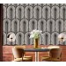 Art deco wallpaper geometric black and white accent wall decor