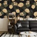Dark floral wallpaper, moody flowers and leaves