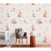 Girls nursery forest animals wallpaper