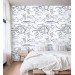 Nautical wallpaper fish Peel and stick removable accent wallpaper