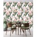 Cactus wallpaper, watercolor flowers accent wallpaper
