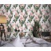 Cactus wallpaper, watercolor flowers accent wallpaper
