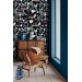 Dark floral wallpaper with peacocks | Birds accent wall