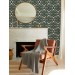Dark green vintage wallpaper art nouveau style