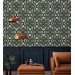 Dark green vintage wallpaper art nouveau style
