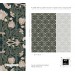 Dark green vintage wallpaper art nouveau style