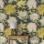 Floral wallpaper large chrysanthemums flowers