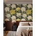 Floral wallpaper large chrysanthemums flowers