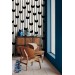 Modern wallpaper, black and white geometric pattern