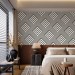 Modern geometric wallpaper, Art Deco statement accent wall