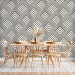 Modern geometric wallpaper, Art Deco statement accent wall