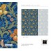 Vintage floral wallpaper, blue botanical pattern