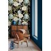 Dark floral wallpaper large watercolor flowers