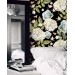 Dark floral wallpaper large watercolor flowers