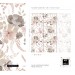 Pastel floral wallpaper Baby girl nursery accent wall