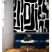 Modern wallpaper abstract black and white design