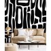 Modern wallpaper abstract black and white design