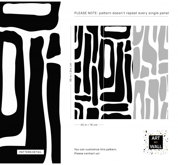 Modern wallpaper abstract black and white design