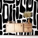 Modern wallpaper abstract black and white design