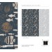 Nautical wallpaper fish, dark marine accent wall