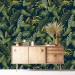 Tropical wallpaper, lush greenery, palm leaves