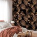Tropical dark wallpaper palm leaves