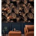 Tropical dark wallpaper palm leaves