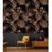 Tropical dark wallpaper palm leaves