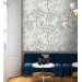 Vintage style Chinoiserie wallpaper blooming trees