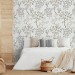 Vintage style Chinoiserie wallpaper blooming trees