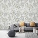Vintage style Chinoiserie wallpaper blooming trees