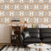 Abstract ethnic wallpaper Peel and stick accent wall