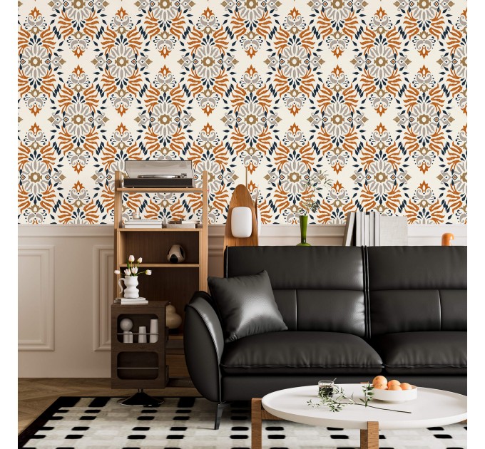 Abstract ethnic wallpaper Peel and stick accent wall