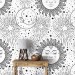 Celestial wallpaper sun and moon Boho chic style