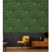 Dark green botanical wallpaper vintage style