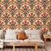 Boho ethnic wallpaper botanical motives