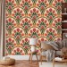 Boho ethnic wallpaper botanical motives