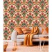Boho ethnic wallpaper botanical motives