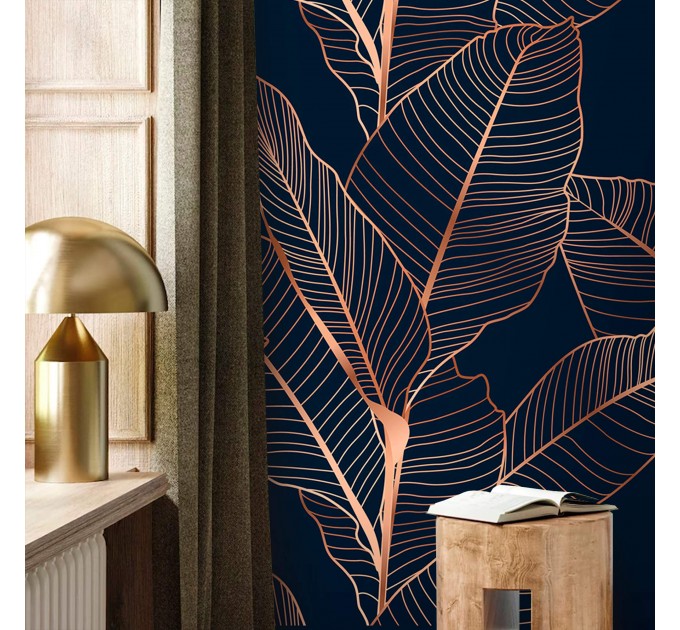 Dark wallpaper with elegant large leaves