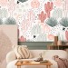 Boho cactus wallpaper Desert plants accent wall