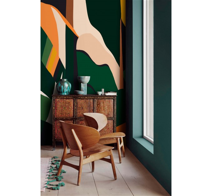 Abstract tropical wall mural Colorful and vibrant wallpaper