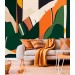 Abstract tropical wall mural Colorful and vibrant wallpaper