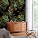 Dark tropical wallpaper jungles Palms and banana leaves