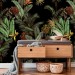 Dark tropical wallpaper jungles Palms and banana leaves