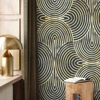 Art deco style geometric wallpaper