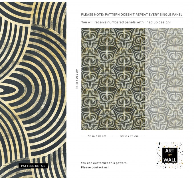 Art deco style geometric wallpaper
