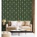 Art deco wallpaper dark green gold non metallic