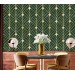 Art deco wallpaper dark green gold non metallic