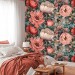 Floral wallpaper Large pastel peony flowers