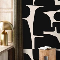 Modern wallpaper, abstract geometric shapes